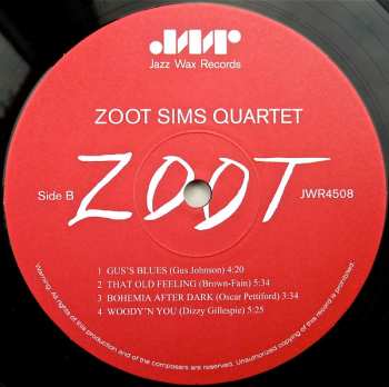 LP Zoot Sims Quartet: Zoot LTD