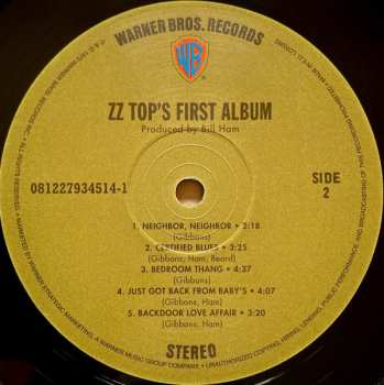 LP ZZ Top: ZZ Top's First Album