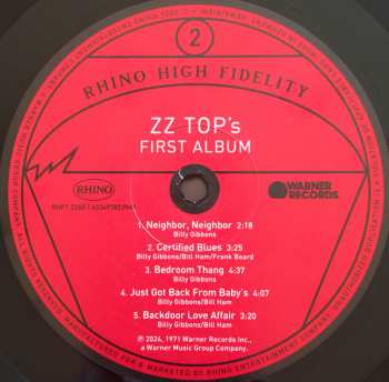 LP ZZ Top: ZZ Top’s First Album LTD